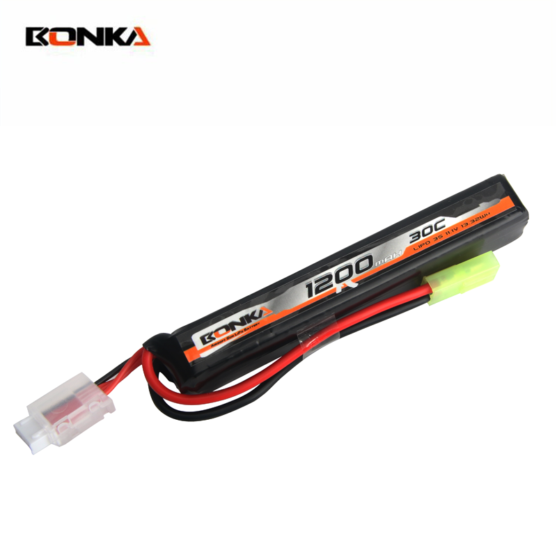 BONKA 1200mAh 30C 3S-1 Airsoft Gun LiPo Battery