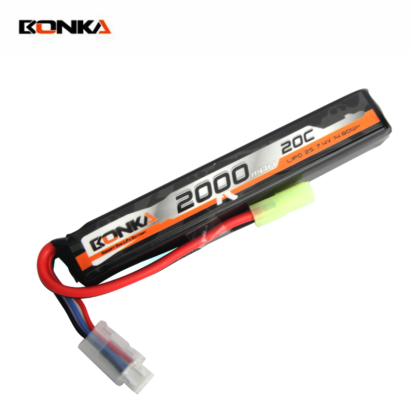 BONKA 2000mAh 20C 2S-1 Airsoft Gun LiPo Battery