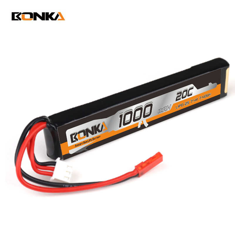 BONKA 1000mAh 20C 2S-1 Airsoft Gun LiPo Battery