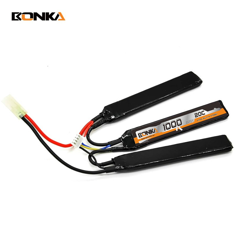 BONKA 1000mAh 20C 3S(1+1+1) Airsoft Gun LiPo Battery