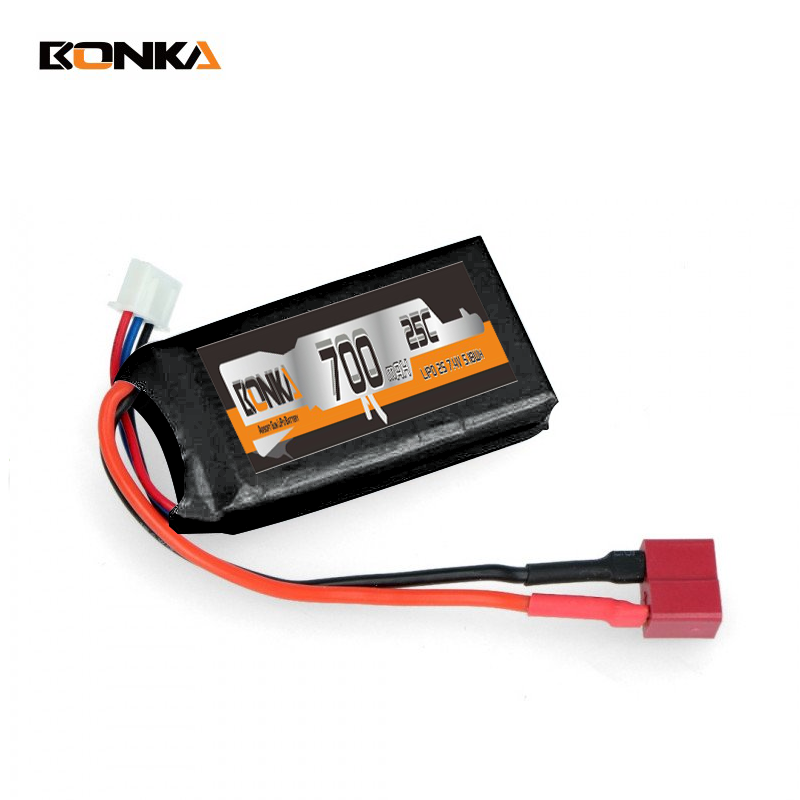 BONKA 700mAh 25C 2S-1 Airsoft Gun LiPo Battery