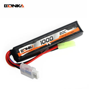 BONKA 1000mAh 20C 3S-1 Airsoft Gun LiPo Battery