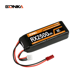 BONKA 2500mAh 3C 2S Radio Transmitter LiPo Battery