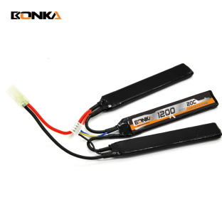 BONKA 1200mAh 20C 3S(1+1+1) Airsoft Gun LiPo Battery