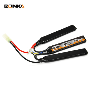 BONKA 950mAh 25C 3S-3 Airsoft Gun LiPo Battery